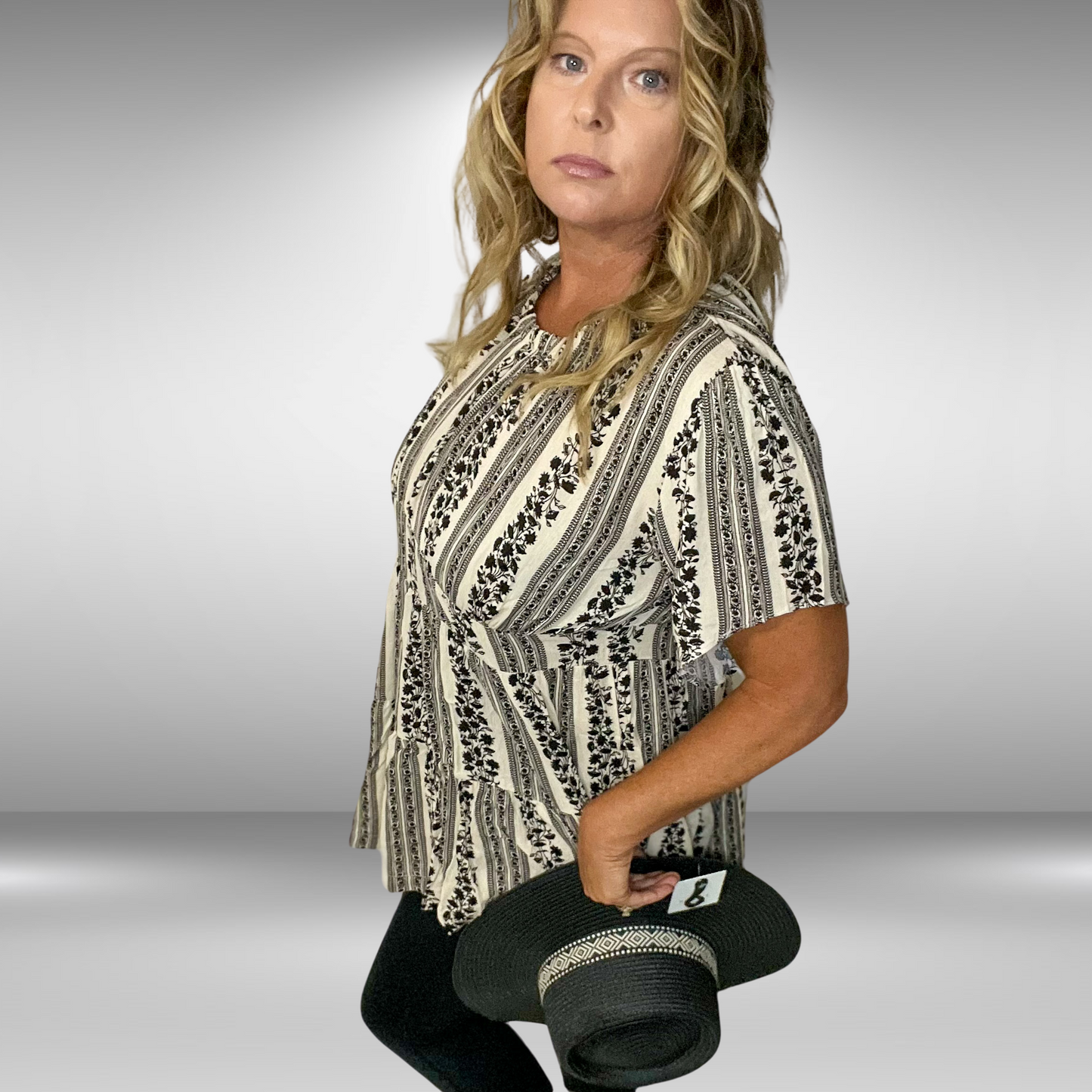 Beach Flow short sleeve round neck relaxed fit tunic top