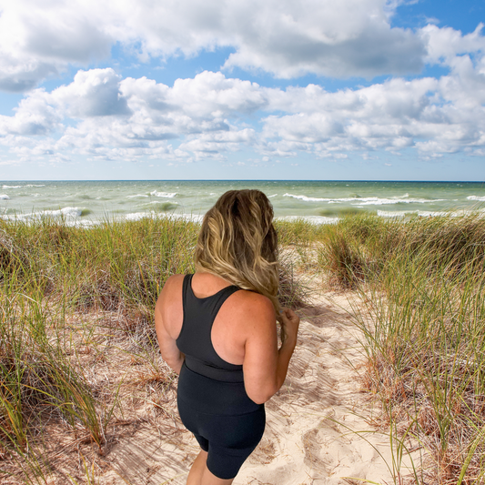 Beach Run Biker Leggings Shorts High Compression Waisted