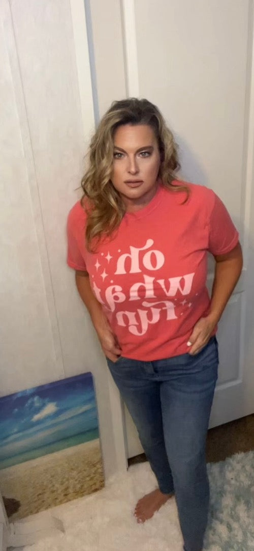 Oh What Fun Pink Graphic Tee | Cottage Beach