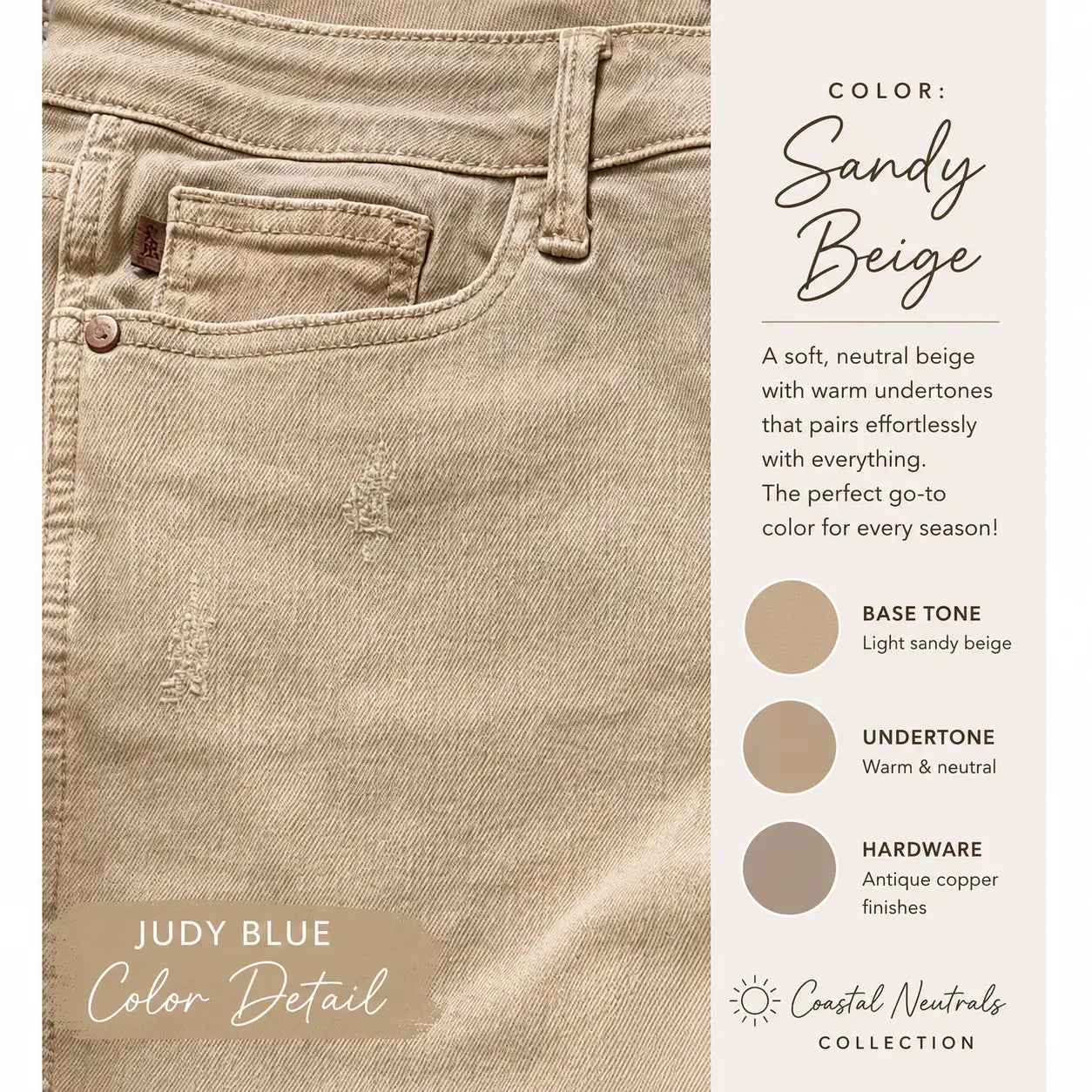 Judy Blue Sandy Coast Mid Rise Bootcut Jeans