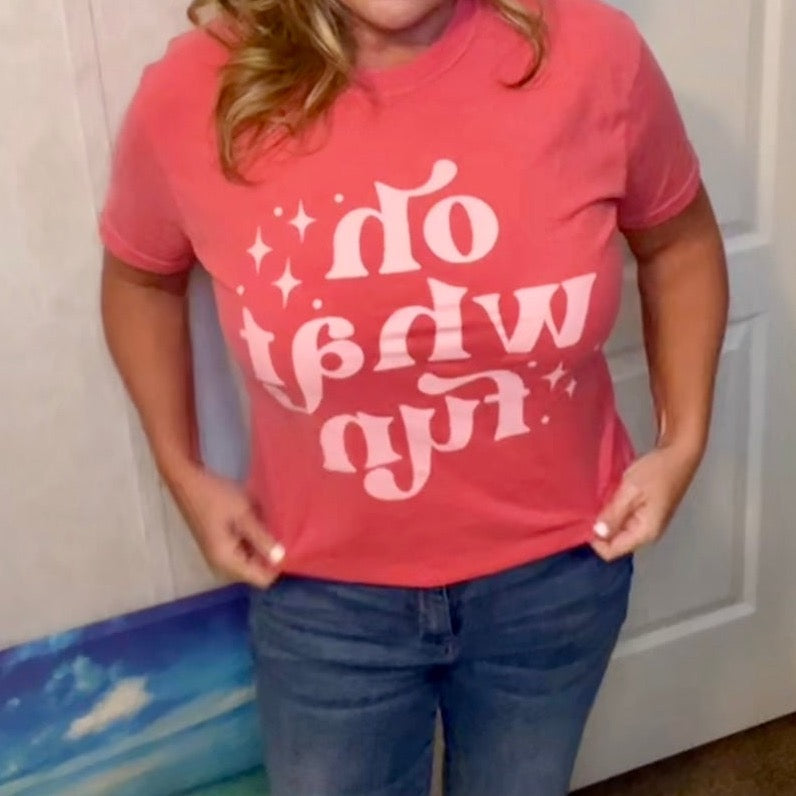 Oh What Fun Pink Graphic Tee | Cottage Beach