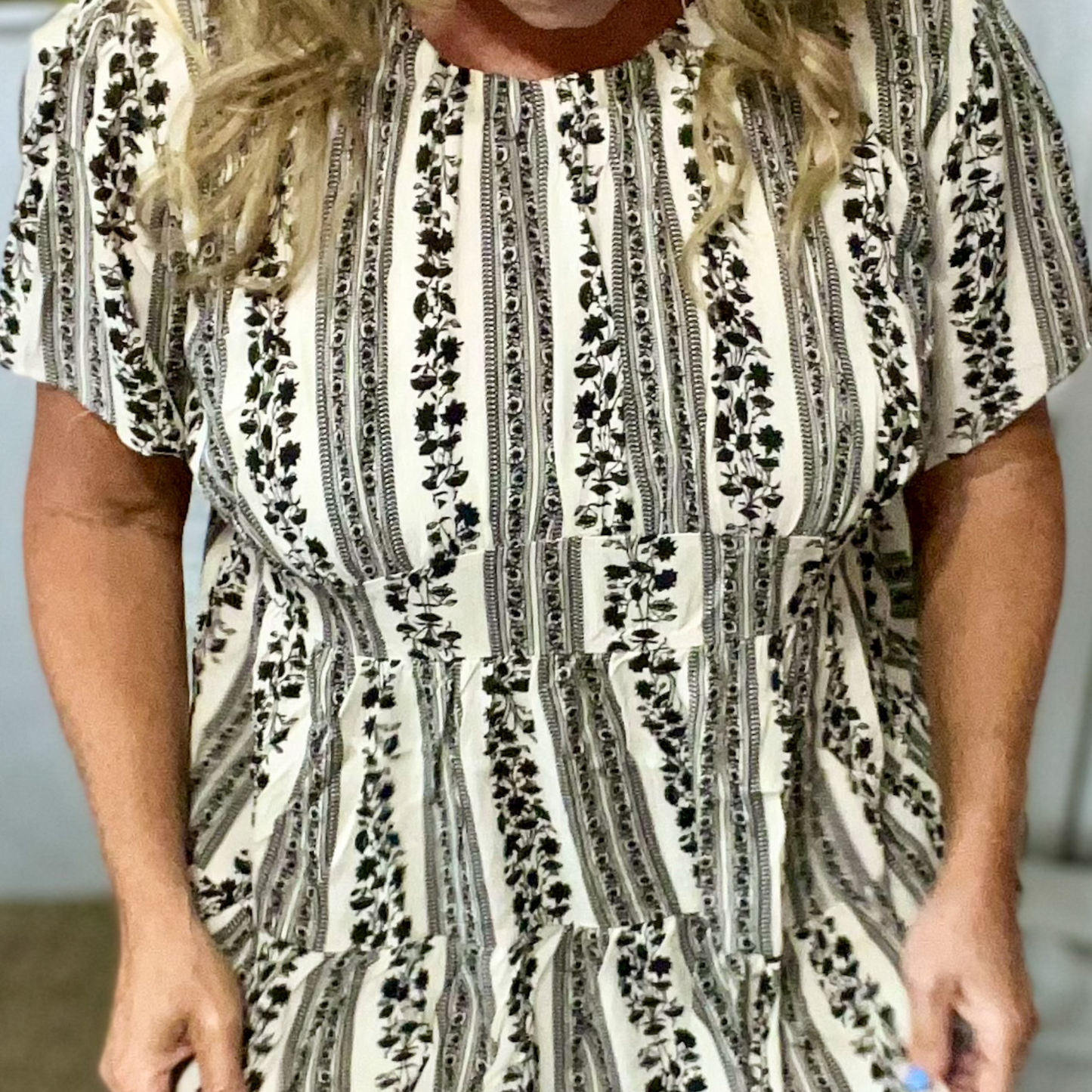 Beach Flow short sleeve round neck relaxed fit tunic top
