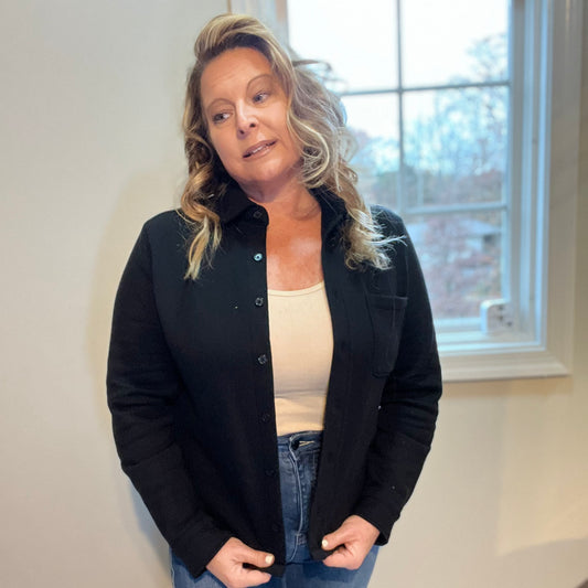 Shacket with me at the Beach Long Sleeve Button Up Waist Length Long Sleeve Shacket Various Colors