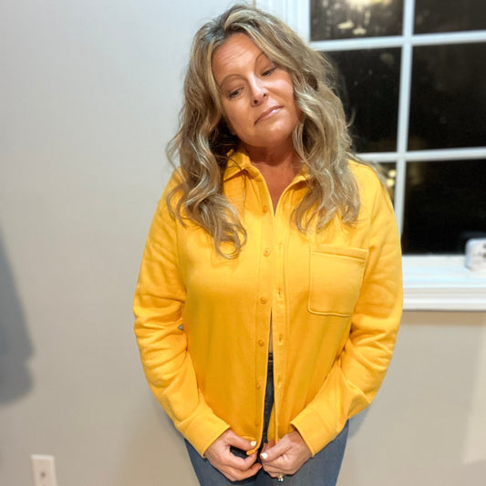 Shacket with me at the Beach Long Sleeve Pocket Button Up Waist Length Shacket Various Colors