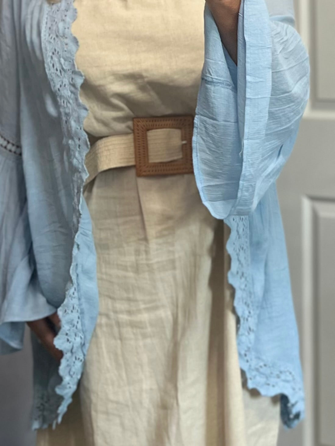 Coastal Life Sleeveless Thin Strapped Linen Blend Long Dress