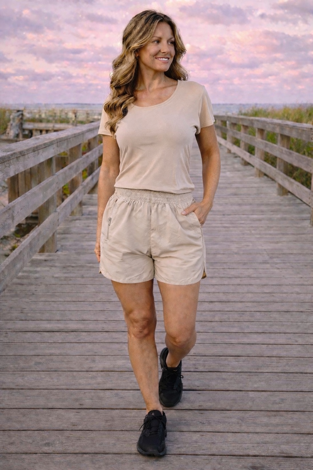 Beach Basic Short Sleeve Fitted Tee