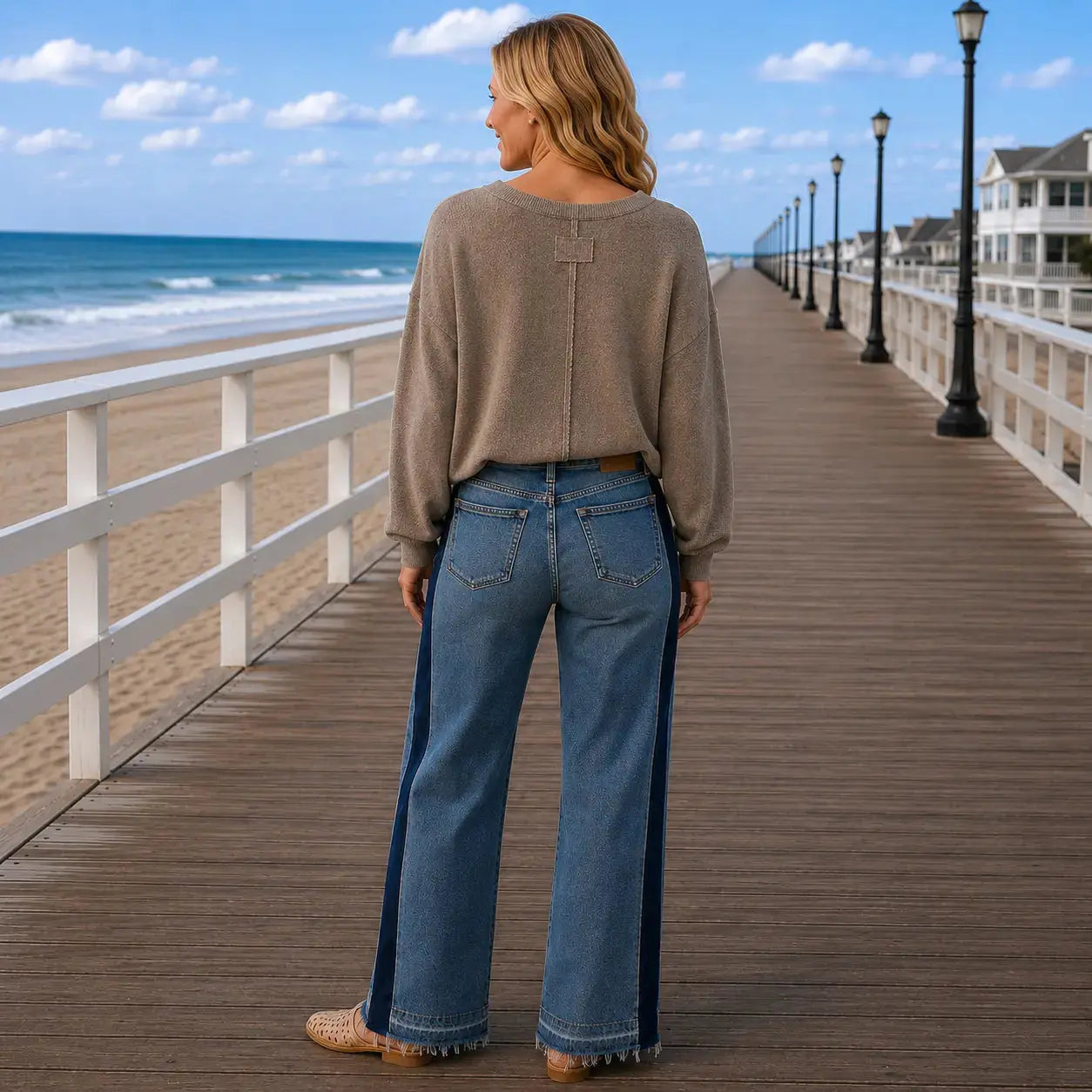 Judy Blue Coastal Curve High Waist Wide Leg Jeans