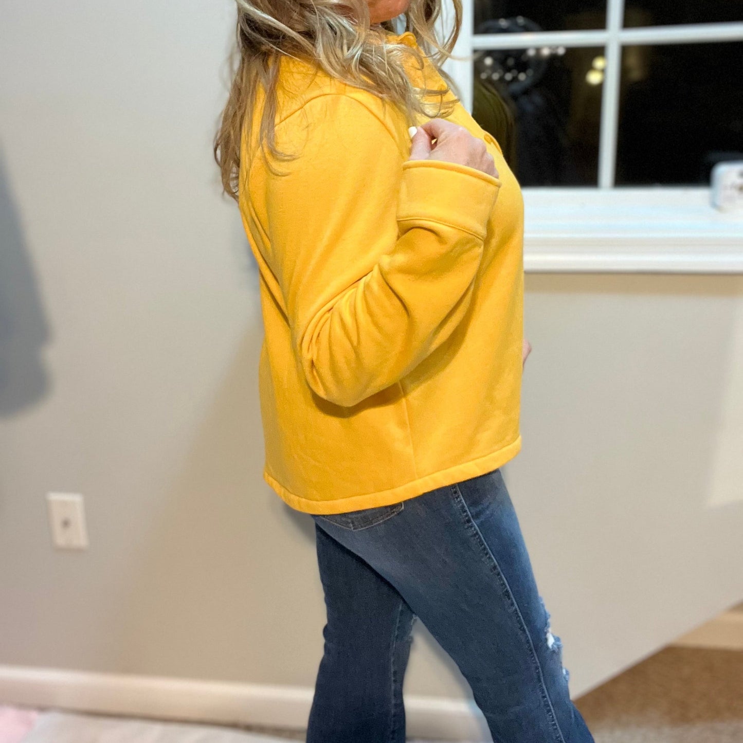 Shacket with me at the Beach Long Sleeve Pocket Button Up Waist Length Shacket Various Colors