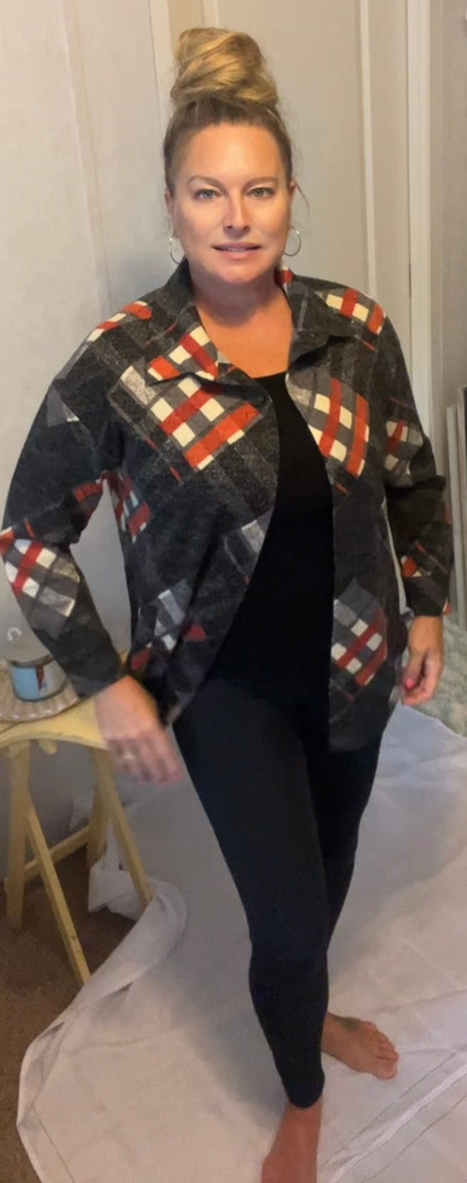 Plaid at the Beach Pocket Button Down Shacket | Cottage Beach