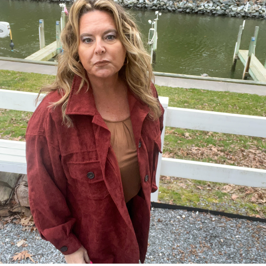 Corduroy Big Button Down Shacket Oversized