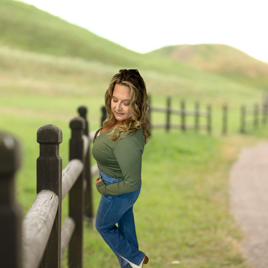 Dive into Scuba Long Sleeve Button Down Crop