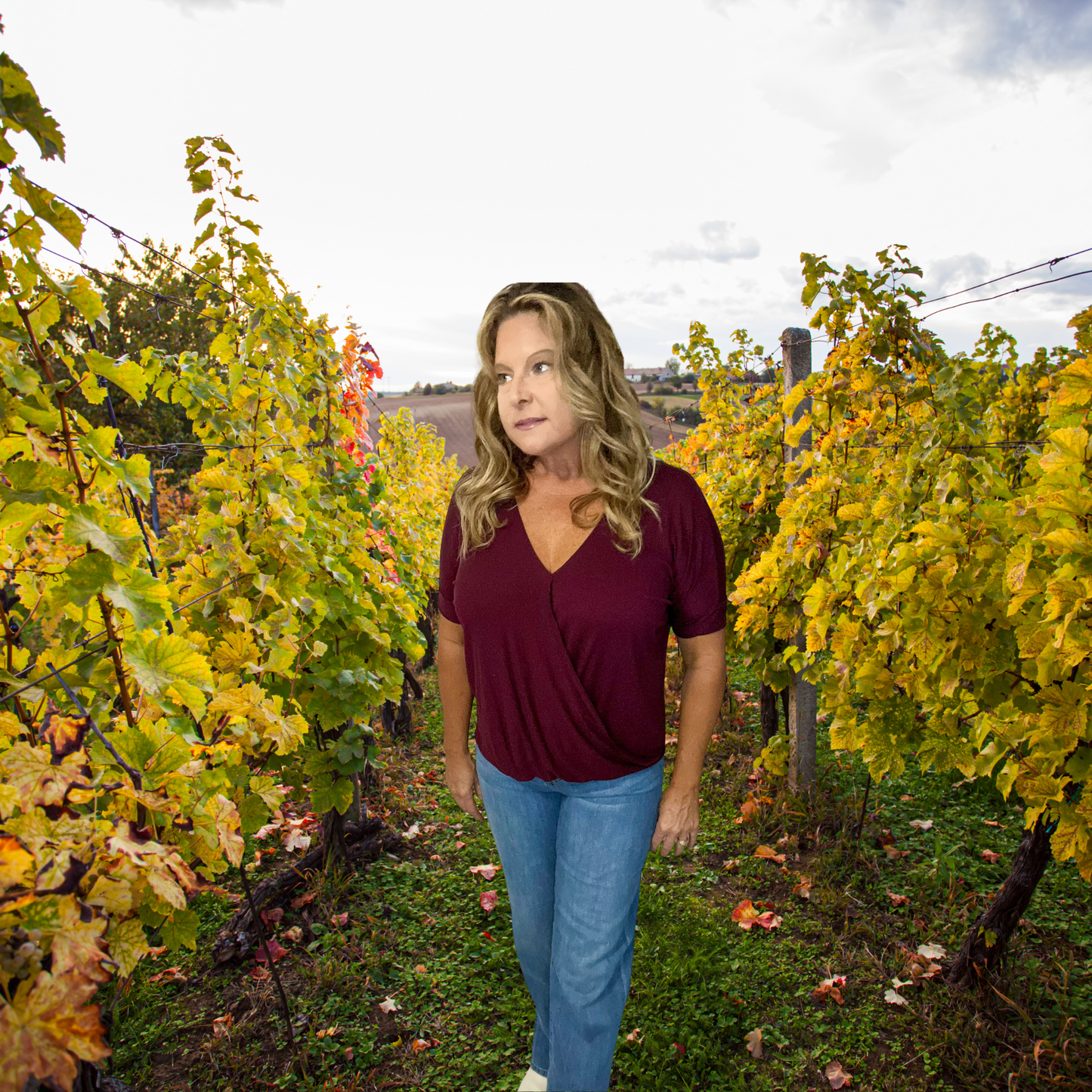Vineyard Crossover Draped front Short Sleeve Top | Cottage Beach