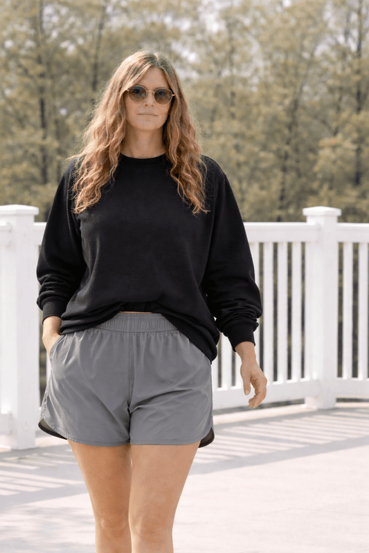 Beach Run High Waisted Running Shorts Quick-Dry Sport Athletic Workout Active Shorts with Back Pocket | Cottage Beach