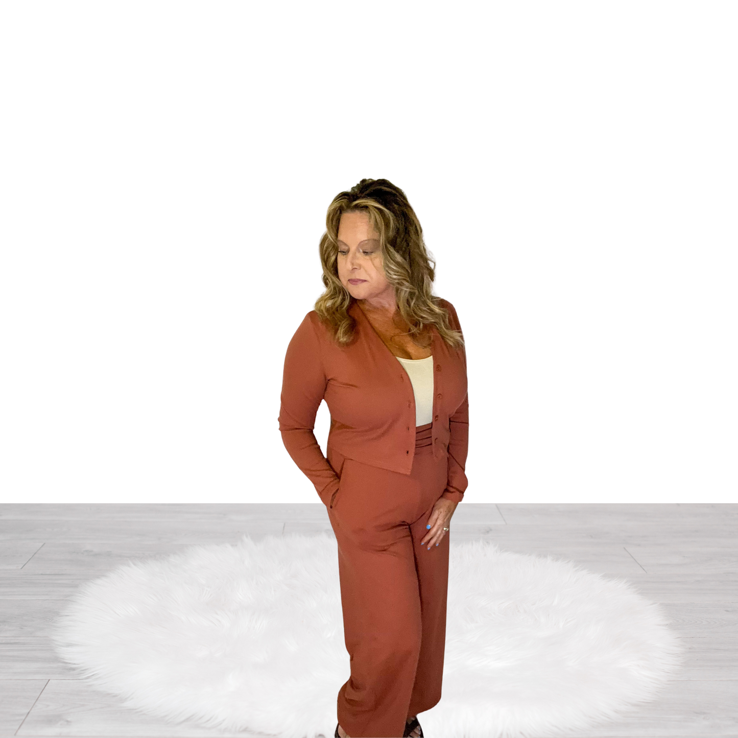 Dive into Scuba Wide Legged Fold over Pants