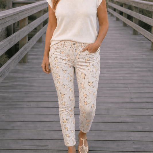 Judy Blue Floral Slim Fit Pants