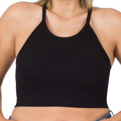 Black Cami Tank Cottage Beach