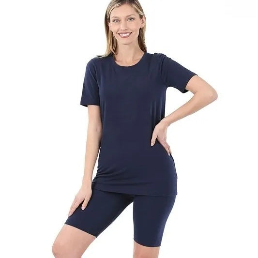 Beach Stroll Biker Short Set