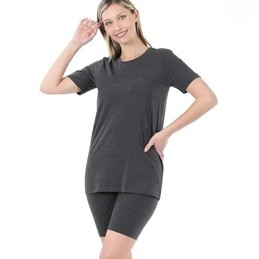 Beach Stroll Biker Short Set