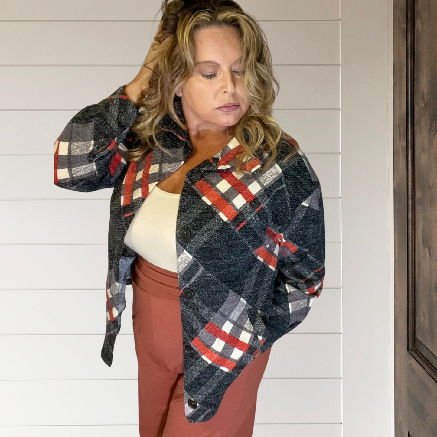 Dive into Scuba Wide Legged Fold over Pants Clay