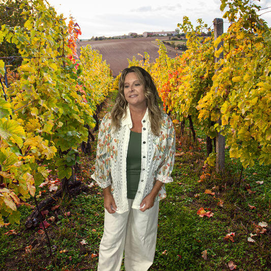 Tulips at the Beach Long Sleeve Lace Trim and button Details Shirt