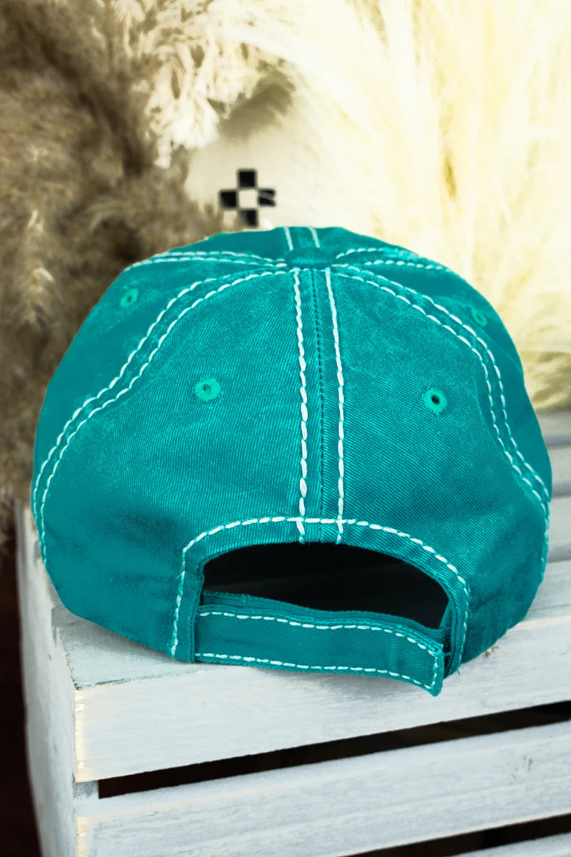 Sip Happens It's OK To Wine' Adjustable Distressed Hat | Cottage Beach