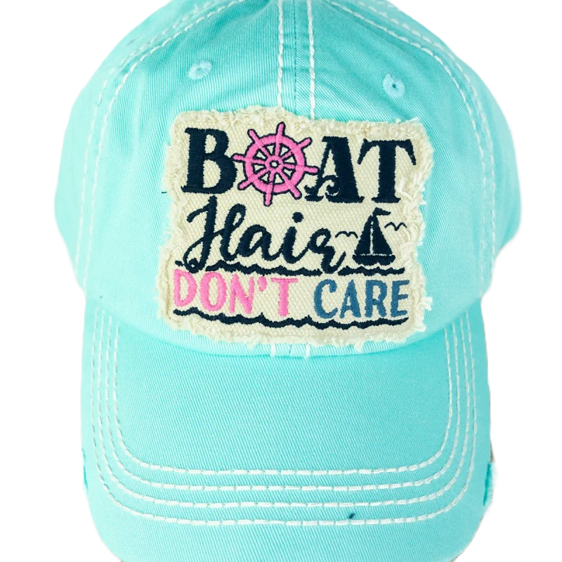 Ball Cap Hat “Boat Hair Don’t Care” | Cottage Beach