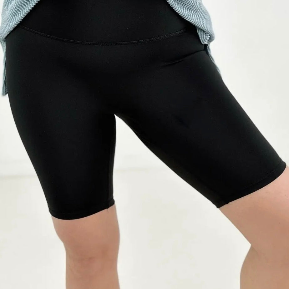 Beach Run Biker Leggings Shorts High Compression Waisted
