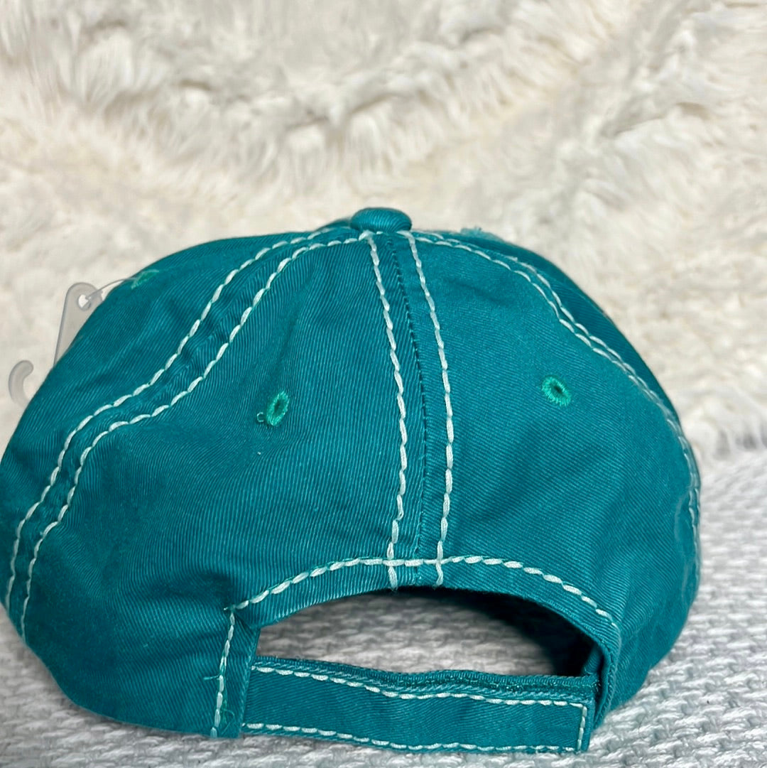 Sip Happens It's OK To Wine' Adjustable Distressed Hat | Cottage Beach