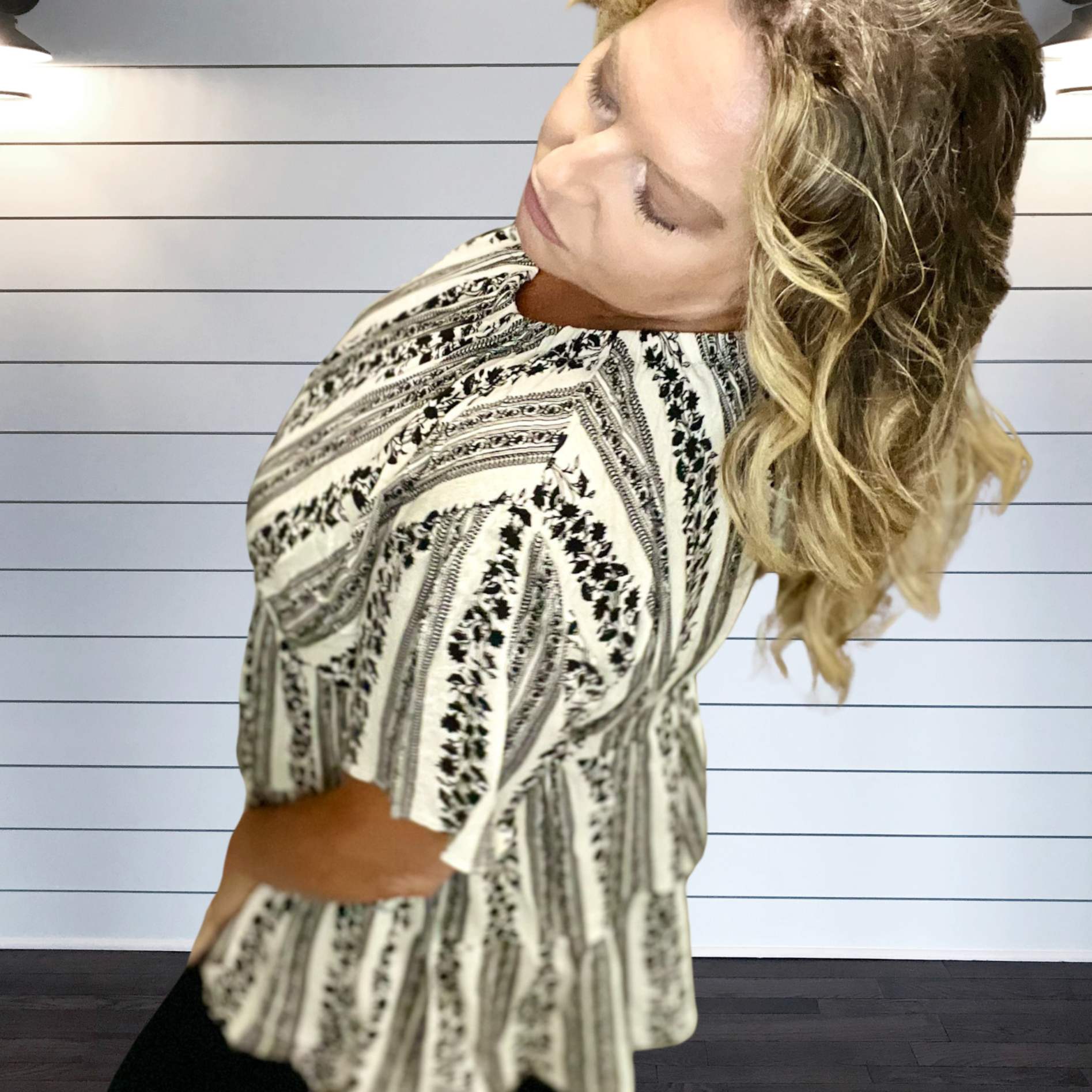 Beach Flow short sleeve round neck relaxed fit tunic top