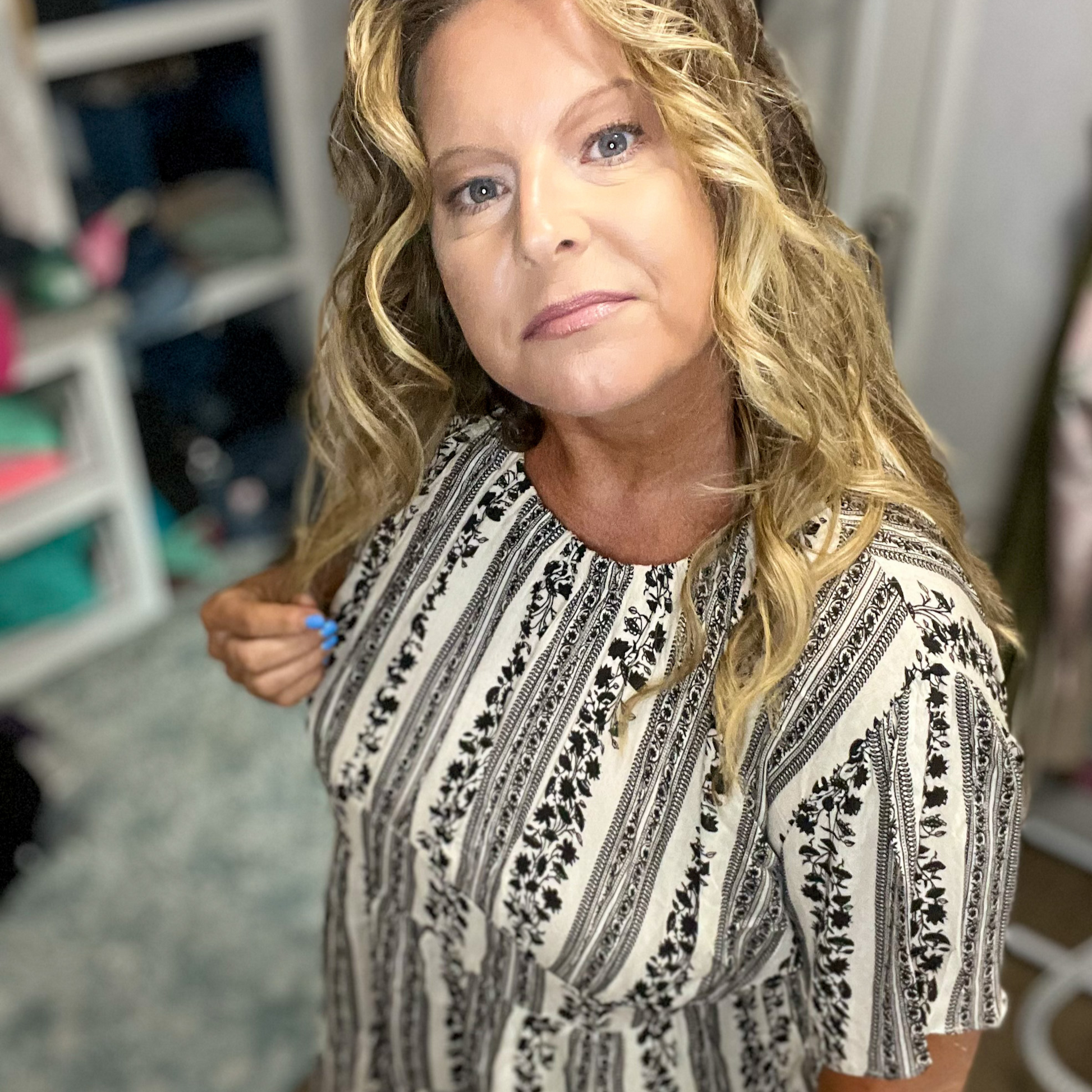 Beach Flow short sleeve round neck relaxed fit tunic top