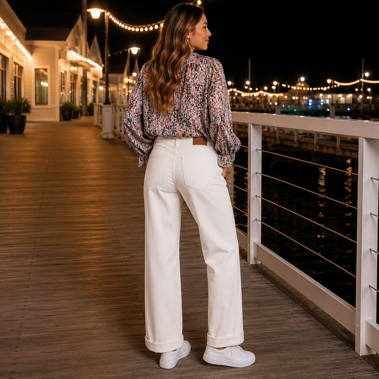 Judy Blue Coastal Ease High Waisted Off White Utility Jeans