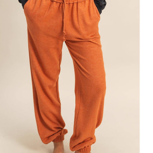 Orange Crush High-Waisted Jogger Pants
