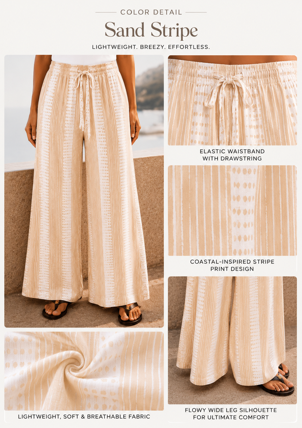 Elan Coastal Escape Printed Cover-Up Pants