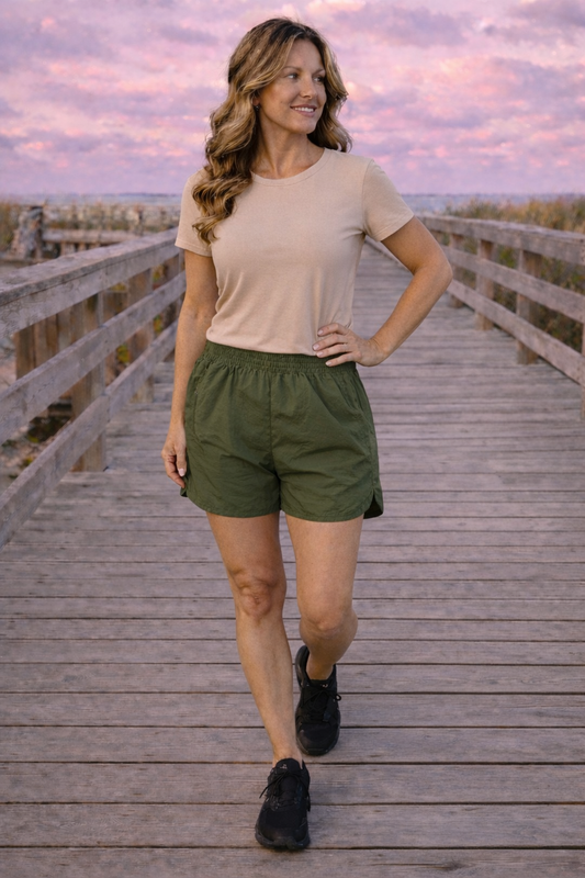 Beach to Active High Waisted Running Shorts Quick-Dry Sport Athletic Workout Active Shorts | Cottage Beach