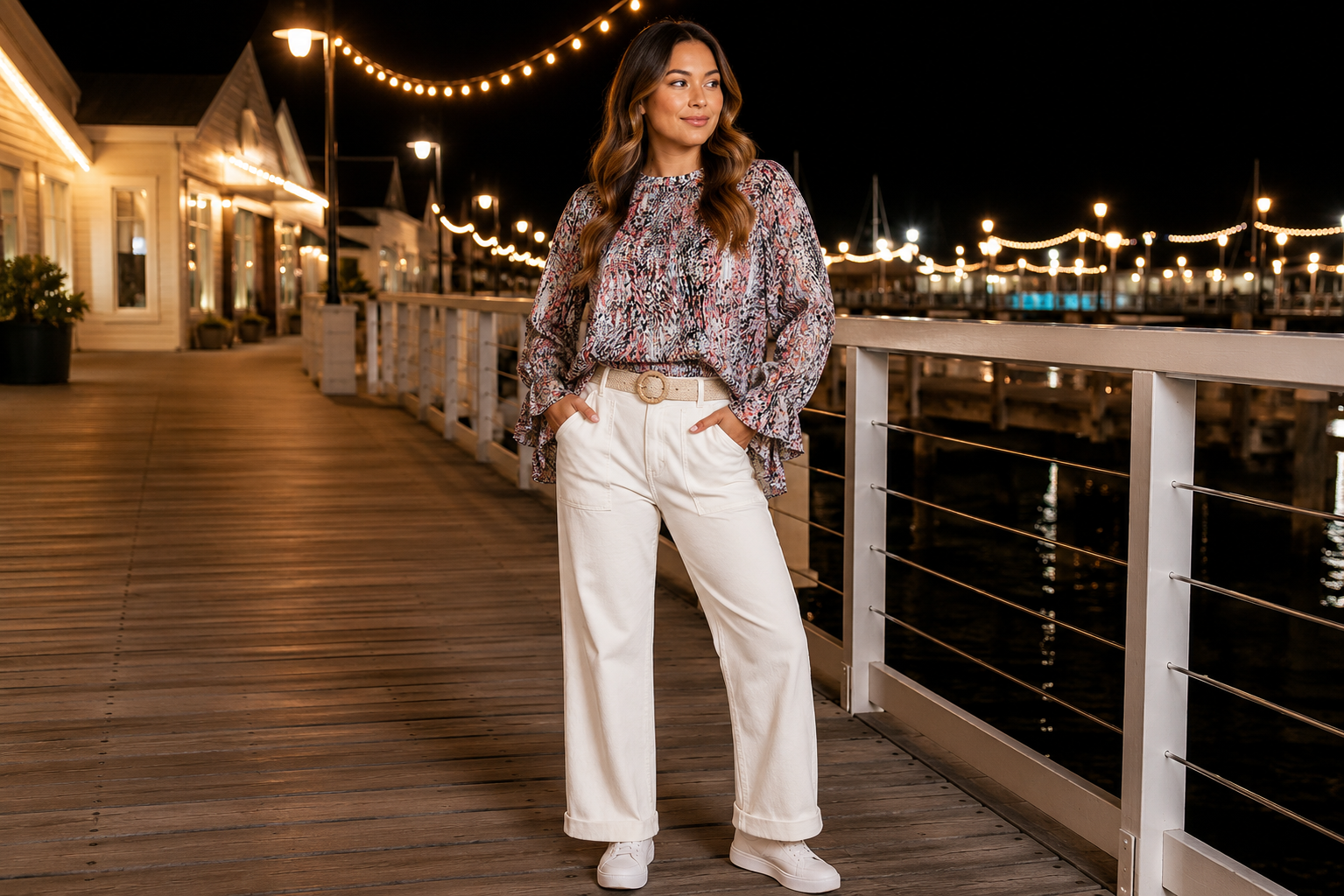 Judy Blue Coastal Ease High Waisted Off White Utility Jeans
