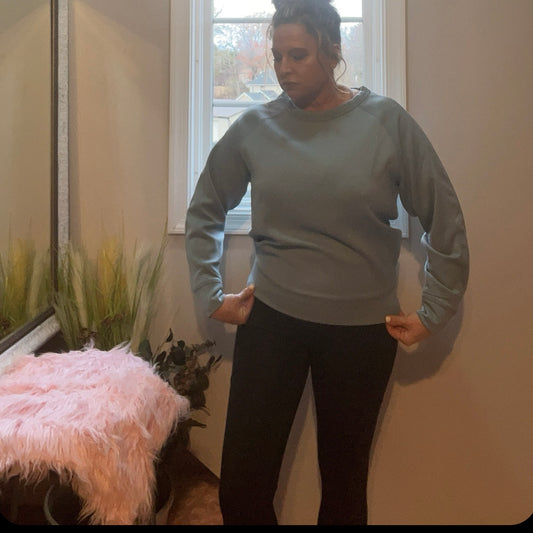 Coastal Cozy Scuba Pullover Crew Blue Haze
