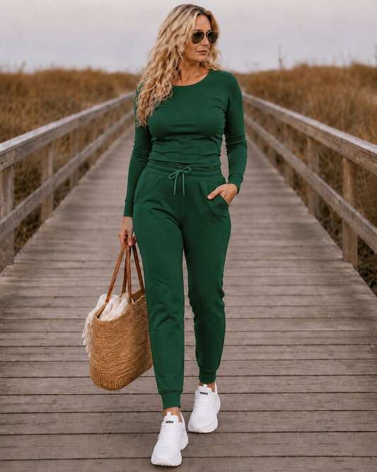 Coastal Everyday Comfort Joggers – Emerald Green