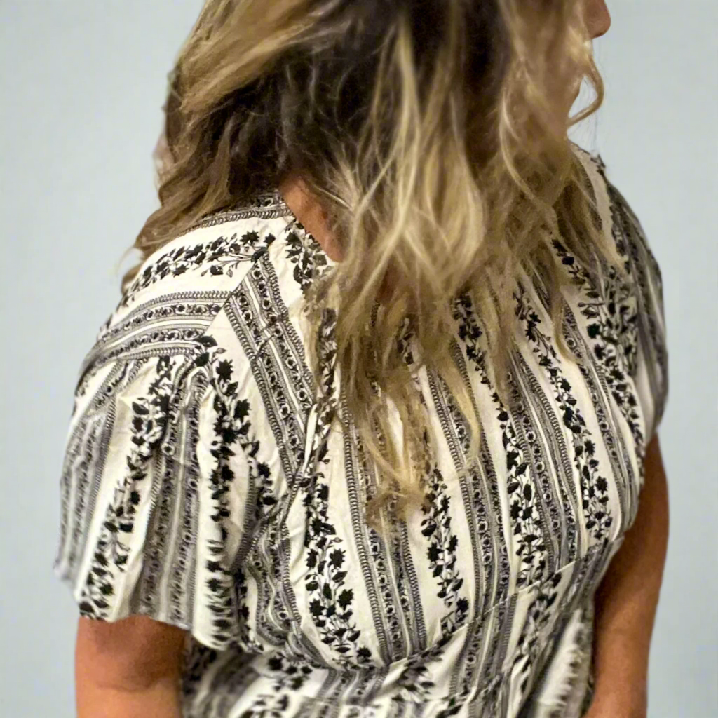 Beach Flow short sleeve round neck relaxed fit tunic top