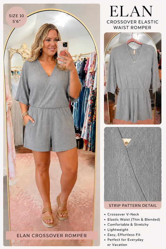 Elan Coastal Stroll Crossover Romper