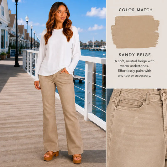 Judy Blue Sandy Coast Mid Rise Bootcut Jeans