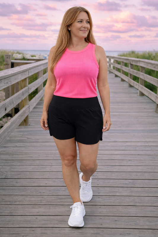 Beach Run High Waisted Running Shorts Quick-Dry Sport Athletic Workout Active Shorts