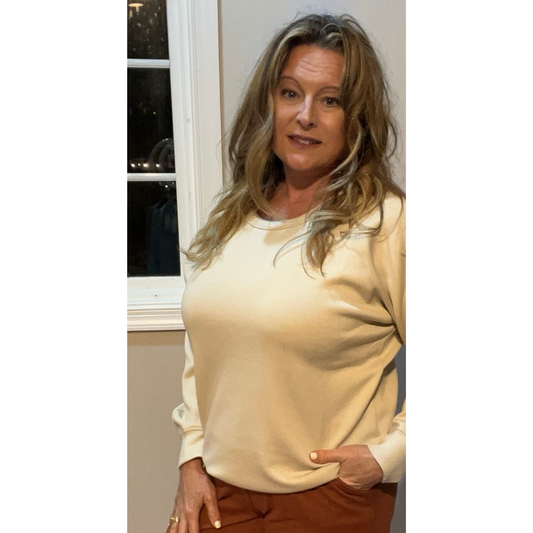Coastal Cozy Scuba Pullover Crew Sand