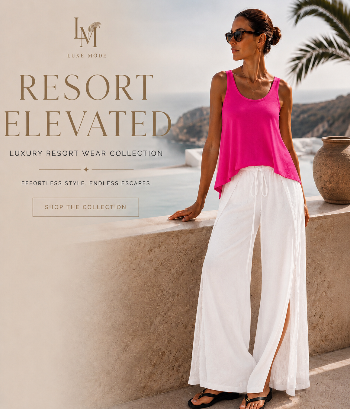 Elan Beach Flow Resort Cover-Up Pants | Lightweight Wide Leg White