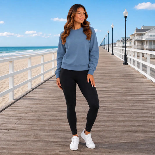 Coastal Cozy Scuba Pullover Crewneck - Saltwater Sky