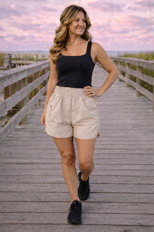 Beach to Active High Waisted Running Shorts Quick-Dry Sport Athletic Workout Active Shorts | Cottage Beach