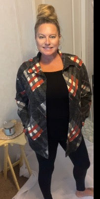 Plaid at the Beach Pocket Button Down Shacket | Cottage Beach