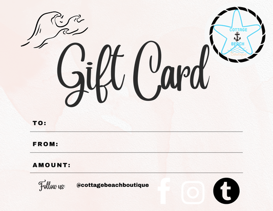 Cottage Beach Boutique Gift Card