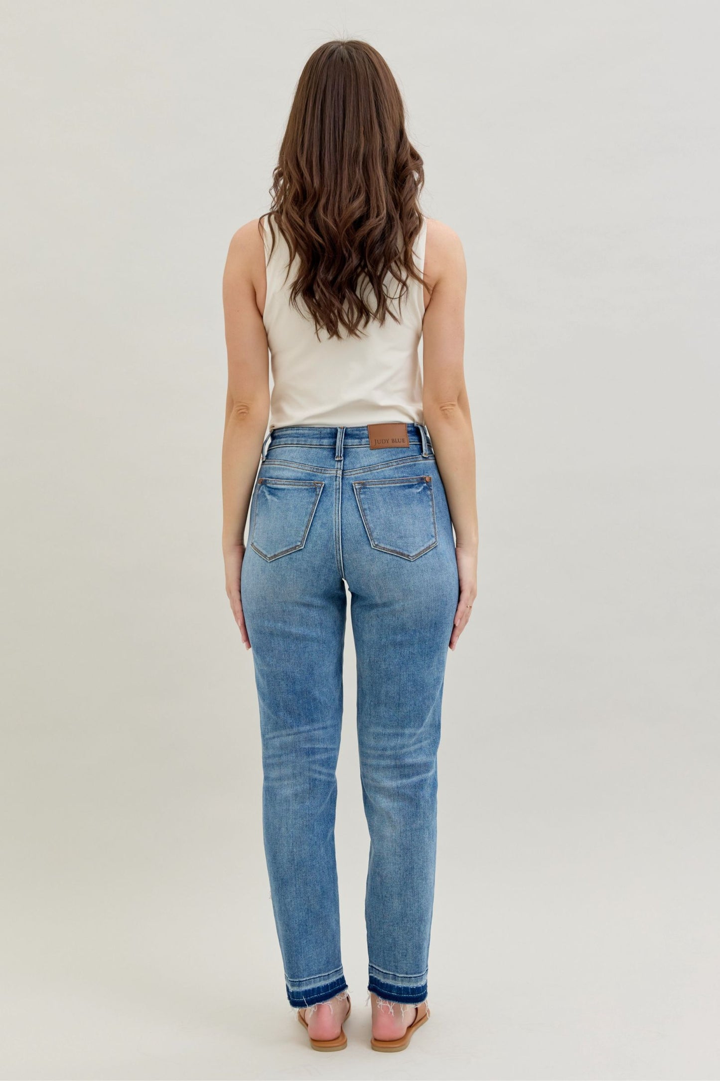 Judy Blue High waisted Frayed Hem Boyfriend Fit