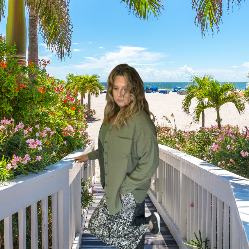 Island Safari Cheetah Print Tie Knit Wide Legged Pants