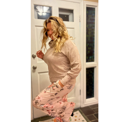 Beachin Flower Power High Waisted Soft Wide Legged Pocket Tie Pants